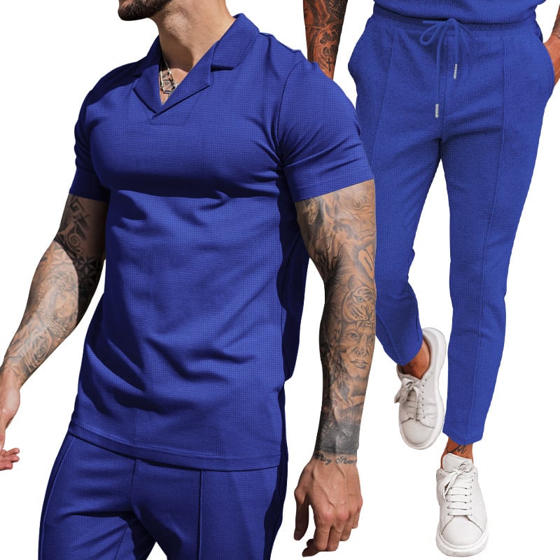 "LapelFit" - Abito con scollo a V da uomo 