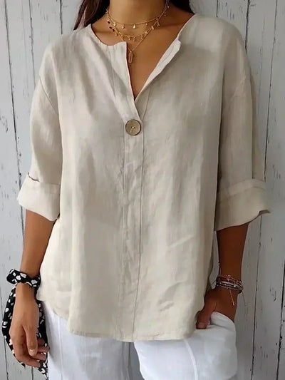 Laura | Lässige Bluse mit V-Ausschnitt