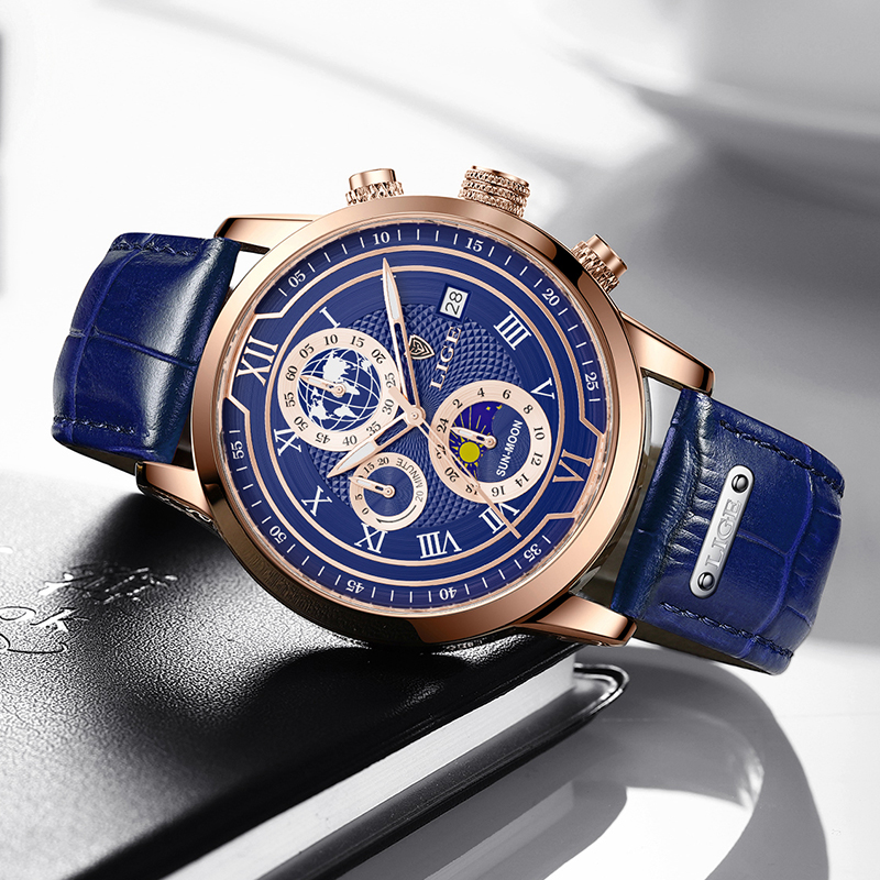 Chronographenuhr | mit Premium-Lederarmband