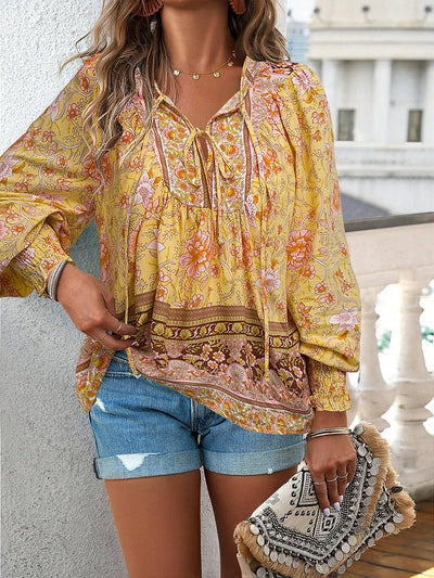 Sallie™ - Fließendes Bohemian-Top mit Blumenmuster