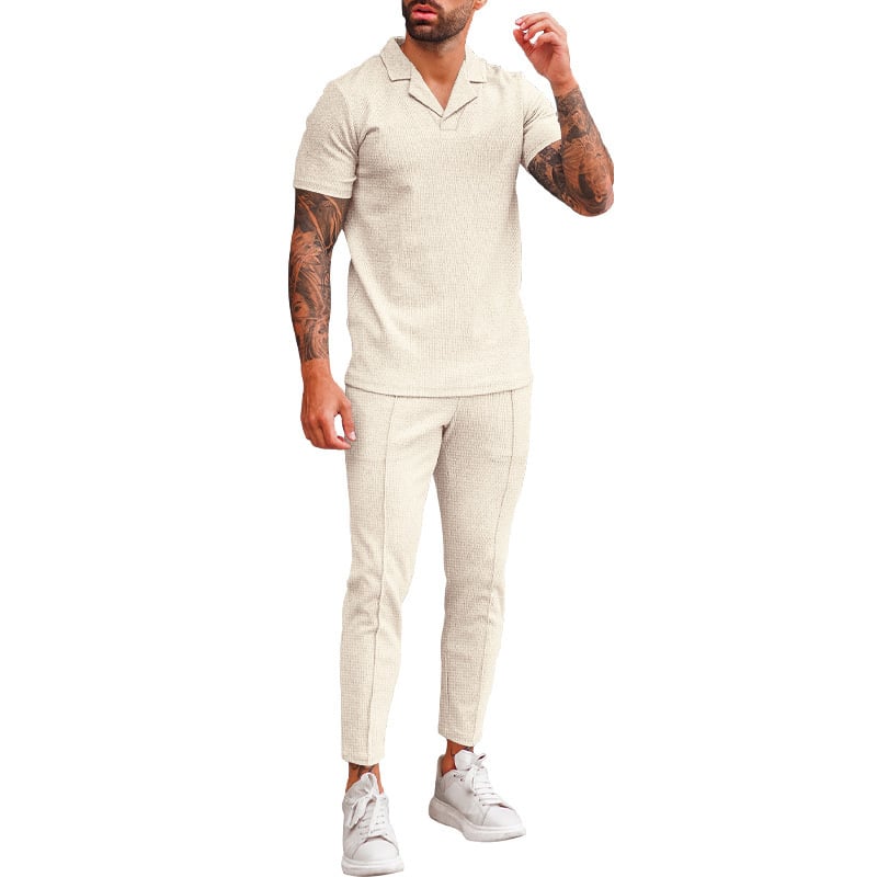 "LapelFit" - Abito con scollo a V da uomo 