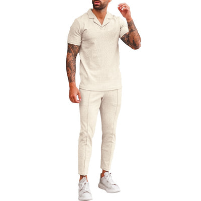 "LapelFit" - Abito con scollo a V da uomo 
