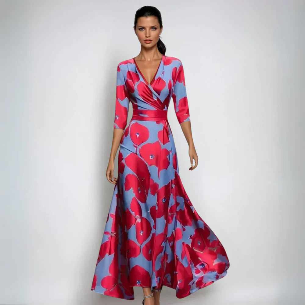 Lorena | Geblümtes Wickelkleid