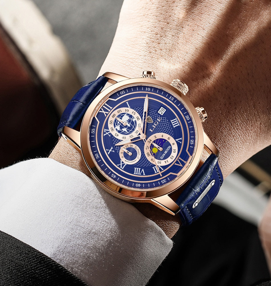 Chronographenuhr | mit Premium-Lederarmband