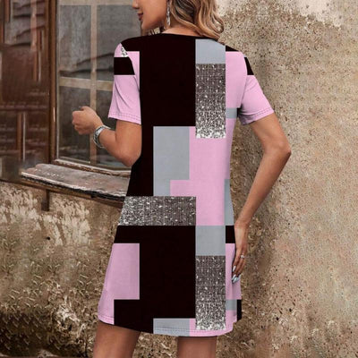 Celia - Lässiges Kleid Mit Farbblock
