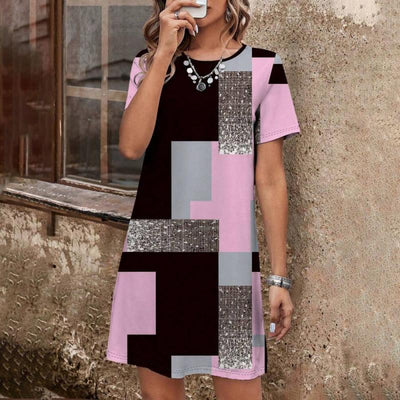 Celia - Lässiges Kleid Mit Farbblock