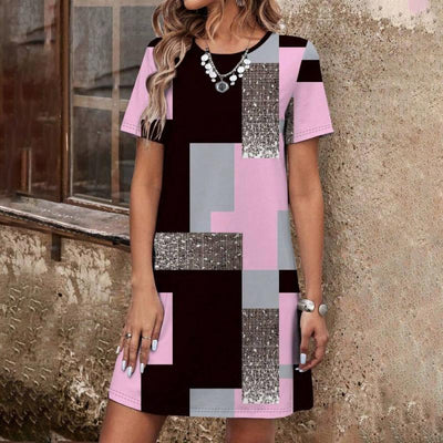 Celia - Lässiges Kleid Mit Farbblock