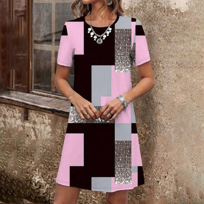 Celia - Lässiges Kleid Mit Farbblock
