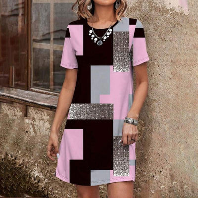 Celia - Lässiges Kleid Mit Farbblock