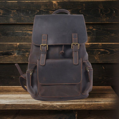 FLAM | Lederrucksack mit Kordelzug
