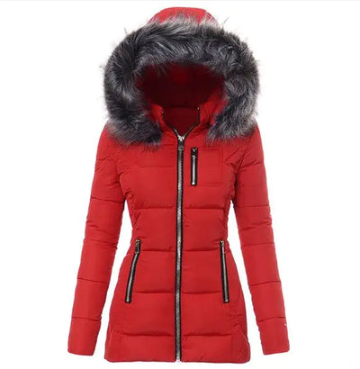 KRIS | Schicke Winterjacke mit Kunstfellbesatz