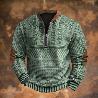 Anton - Strickpullover mit Reißverschlussdetail