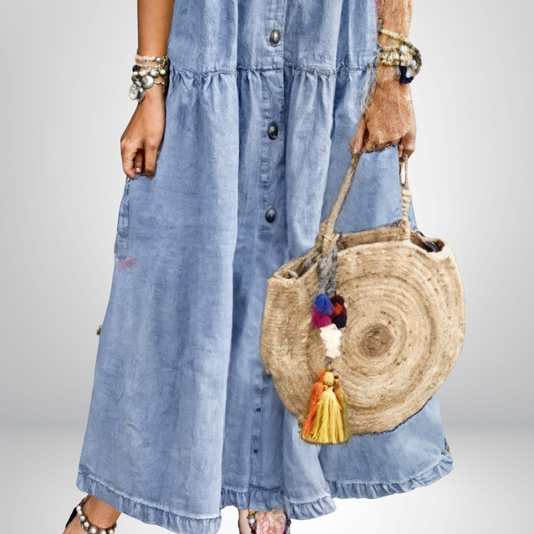 Sofia® | Weiches Jeanskleid mit Knöpfen
