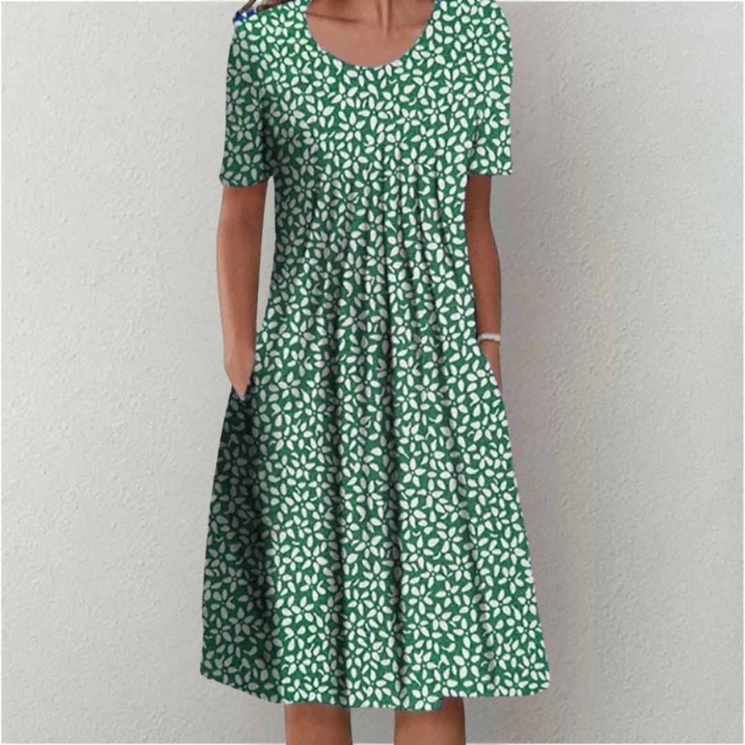 Anna™ | Stylisches und lässiges geblümtes Kleid mit Taschen