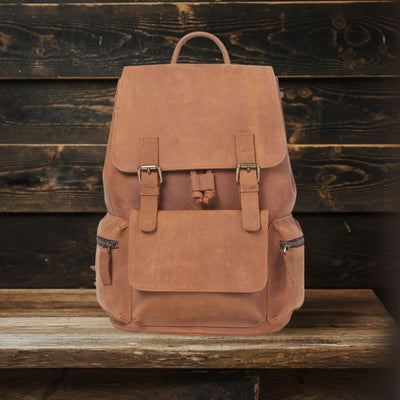 FLAM | Lederrucksack mit Kordelzug