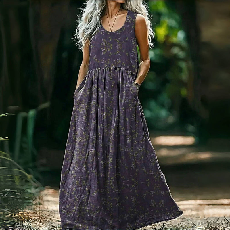 Bella - Vintage-Kleid Mit Blumendruck