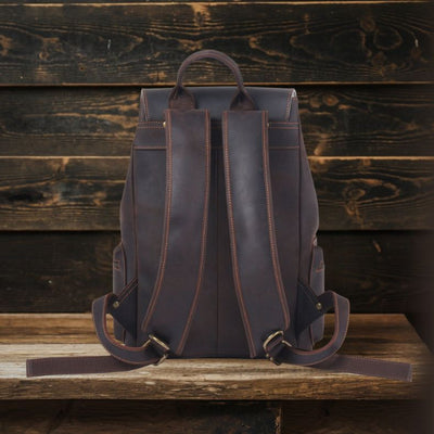 FLAM | Lederrucksack mit Kordelzug