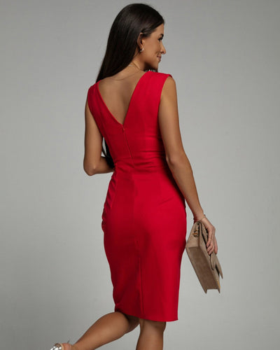 DELILAH | KLEID MIT V-AUSSCHNITT