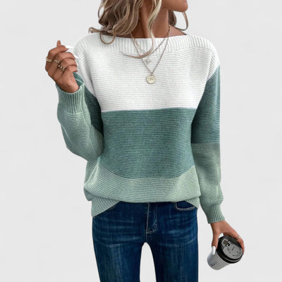 Masha™ | Weicher zweifarbiger Strickpullover