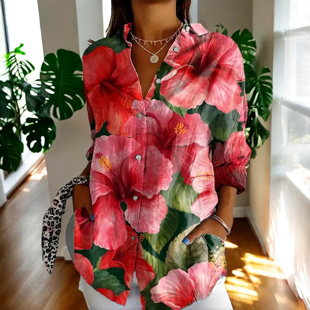 Talia™ - Vintage-Bluse mit Blumendruck