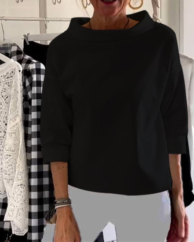 Miriam™ | Lässiges Oberteil Mit Einfarbigem Revers