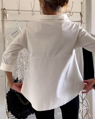 Miriam™ | Lässiges Oberteil Mit Einfarbigem Revers