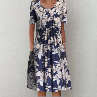 Anna™ | Stylisches und lässiges geblümtes Kleid mit Taschen