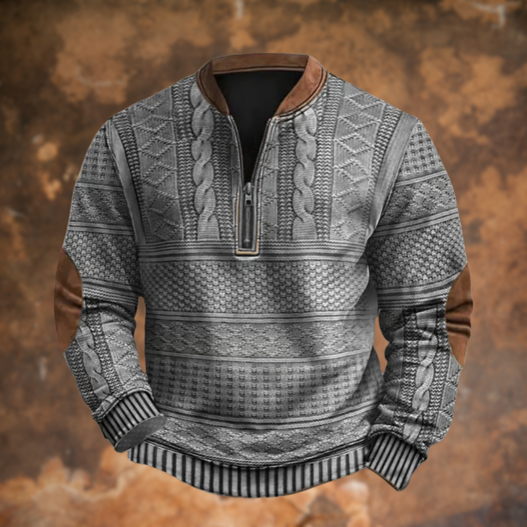 Anton - Strickpullover mit Reißverschlussdetail