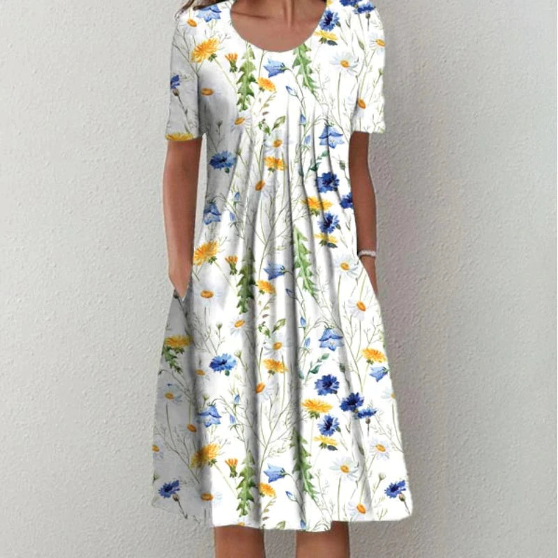Anna™ | Stylisches und lässiges geblümtes Kleid mit Taschen