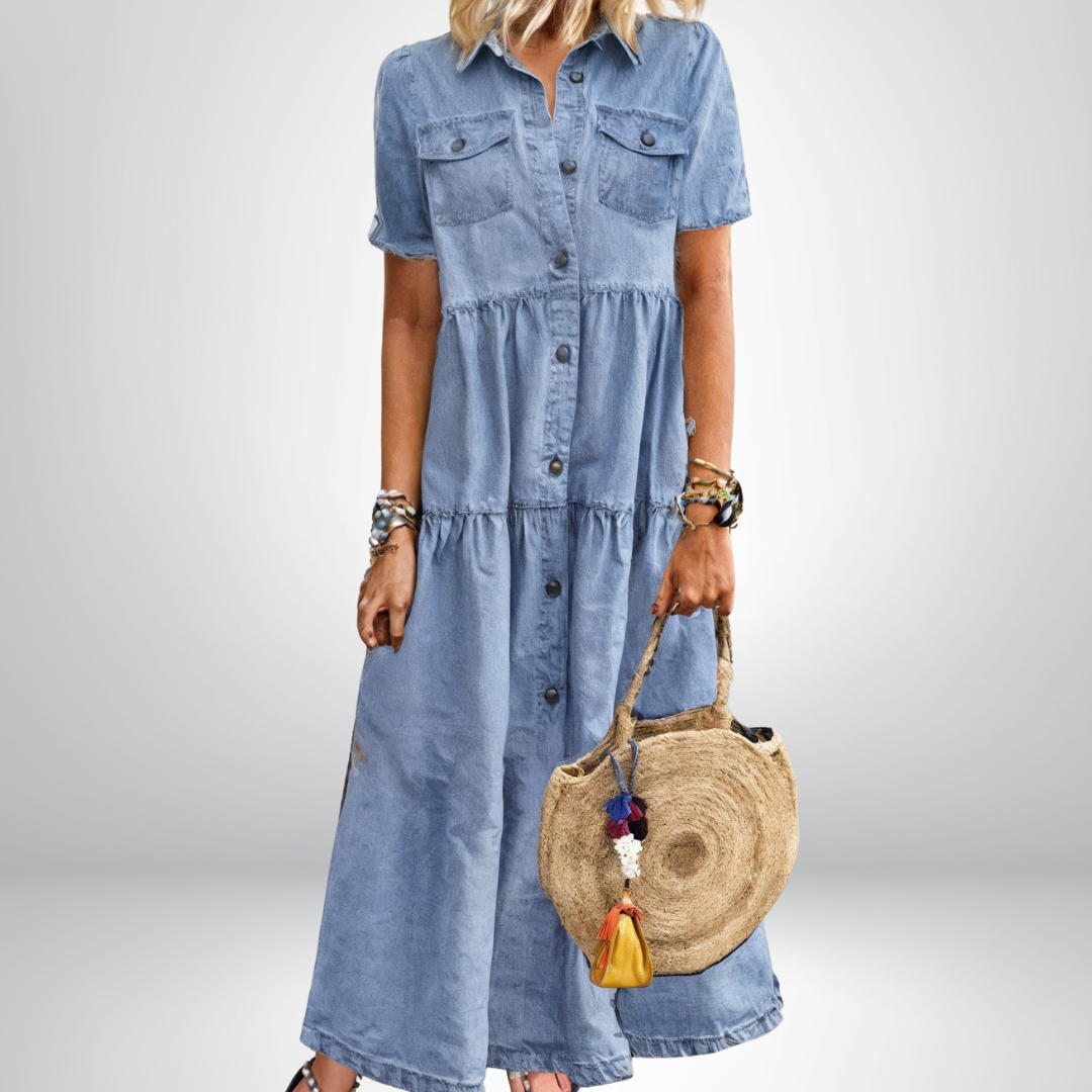Sofia® | Weiches Jeanskleid mit Knöpfen