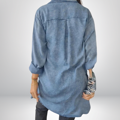Sofia® | Stylische und vielseitige Langarm-Jeansjacke mit Kragen