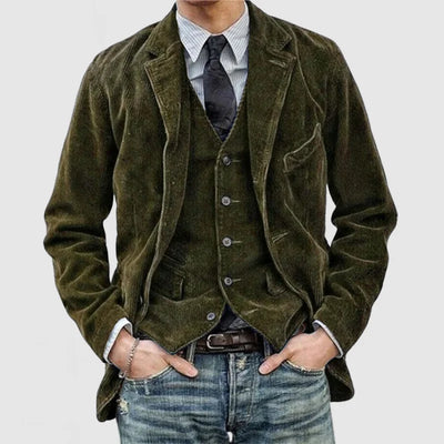 Tino® - Giacca casual da uomo in velluto a coste 
