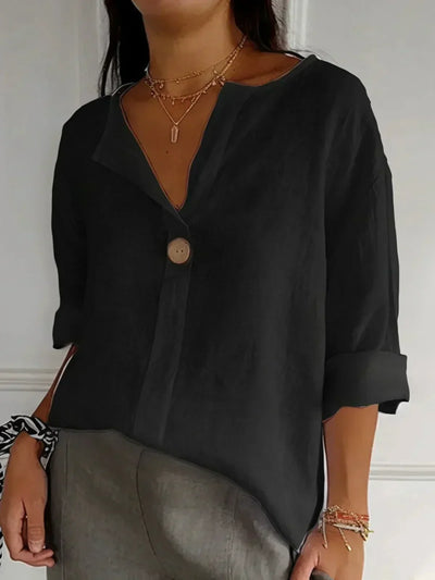 Laura | Lässige Bluse mit V-Ausschnitt