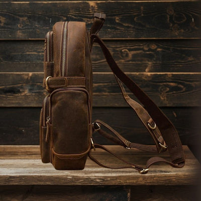 BASEL | Brauner Lederrucksack