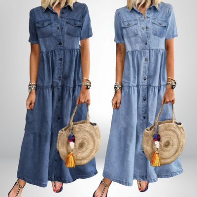 Sofia® | Weiches Jeanskleid mit Knöpfen