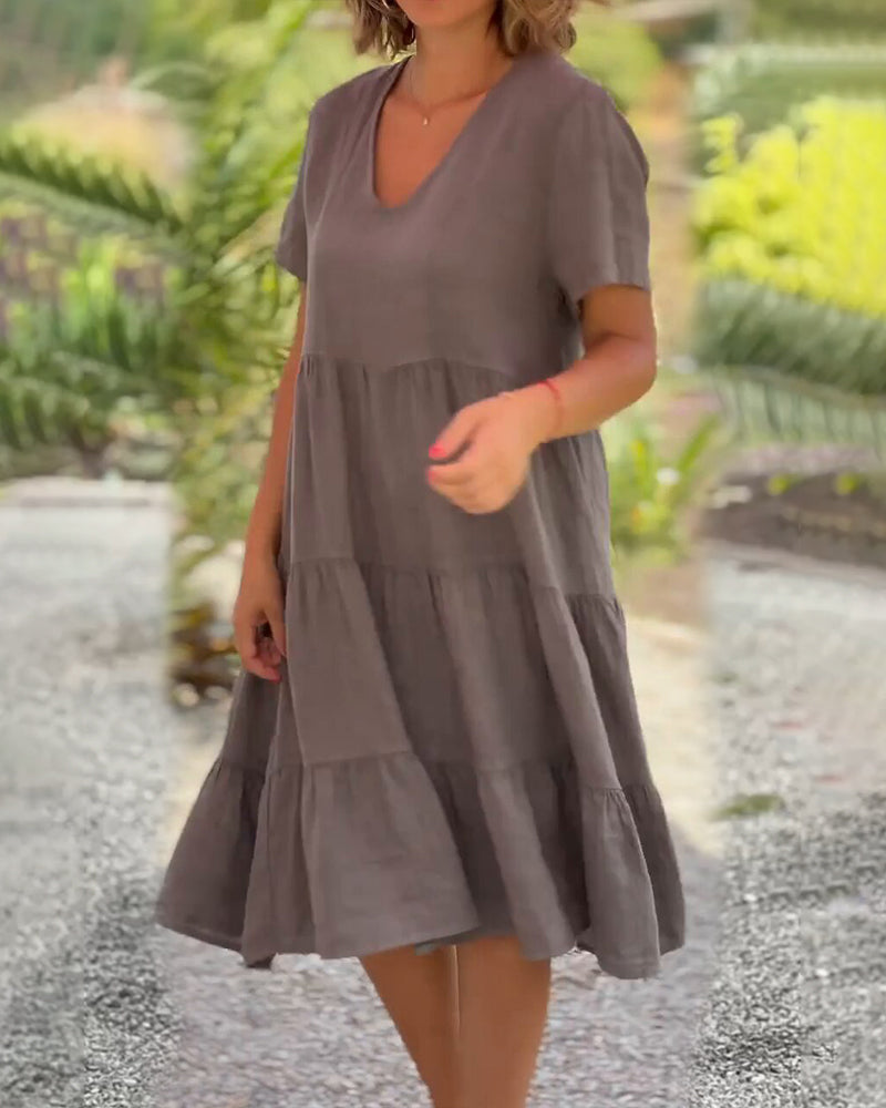 Elodie – Leinen-Cotton Kleid
