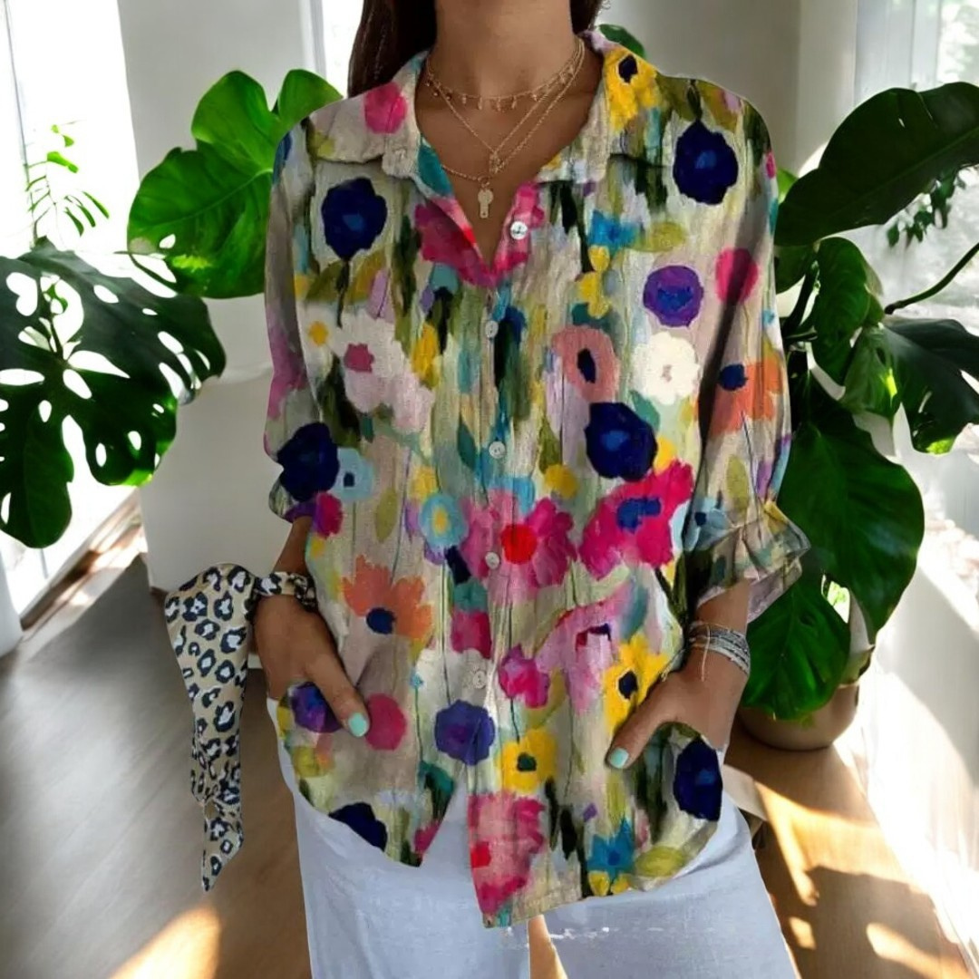 Talia™ - Vintage-Bluse mit Blumendruck