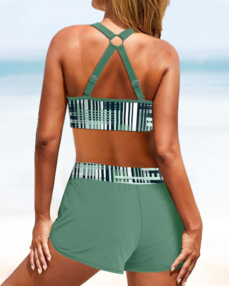 Janelle - Gerippter Bikini mit hoher Taille
