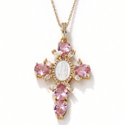 Collana Salmi - oro / smeraldi rosa
