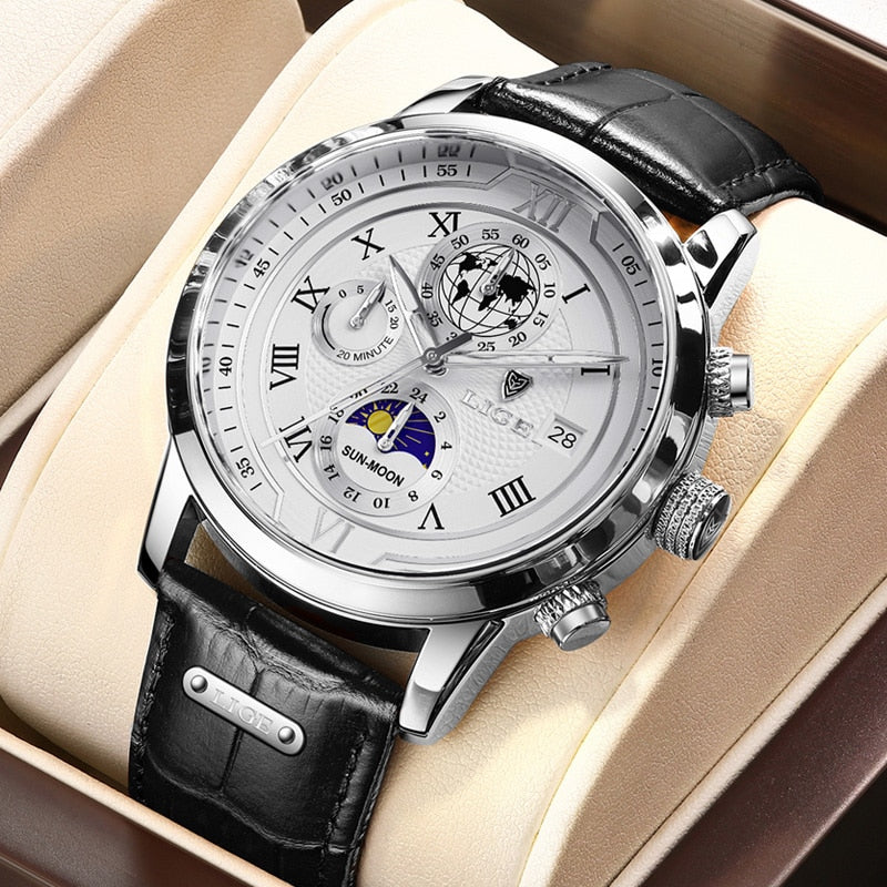 Chronographenuhr | mit Premium-Lederarmband