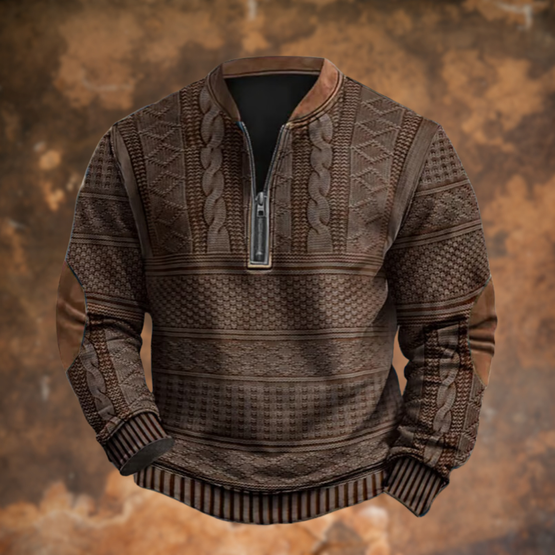 Anton - Strickpullover mit Reißverschlussdetail