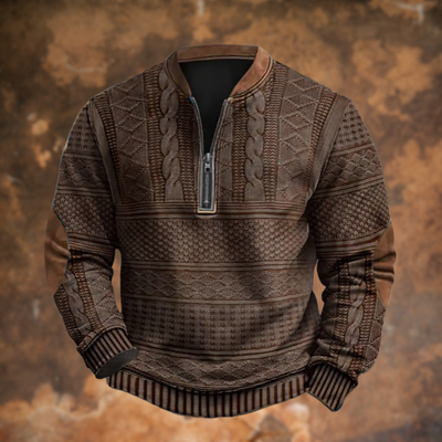 Anton - Strickpullover mit Reißverschlussdetail