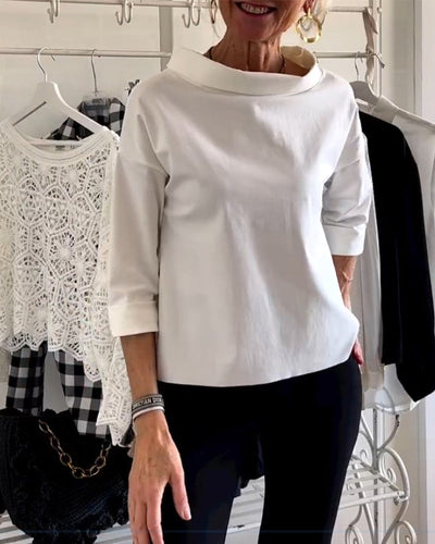 Miriam™ | Lässiges Oberteil Mit Einfarbigem Revers
