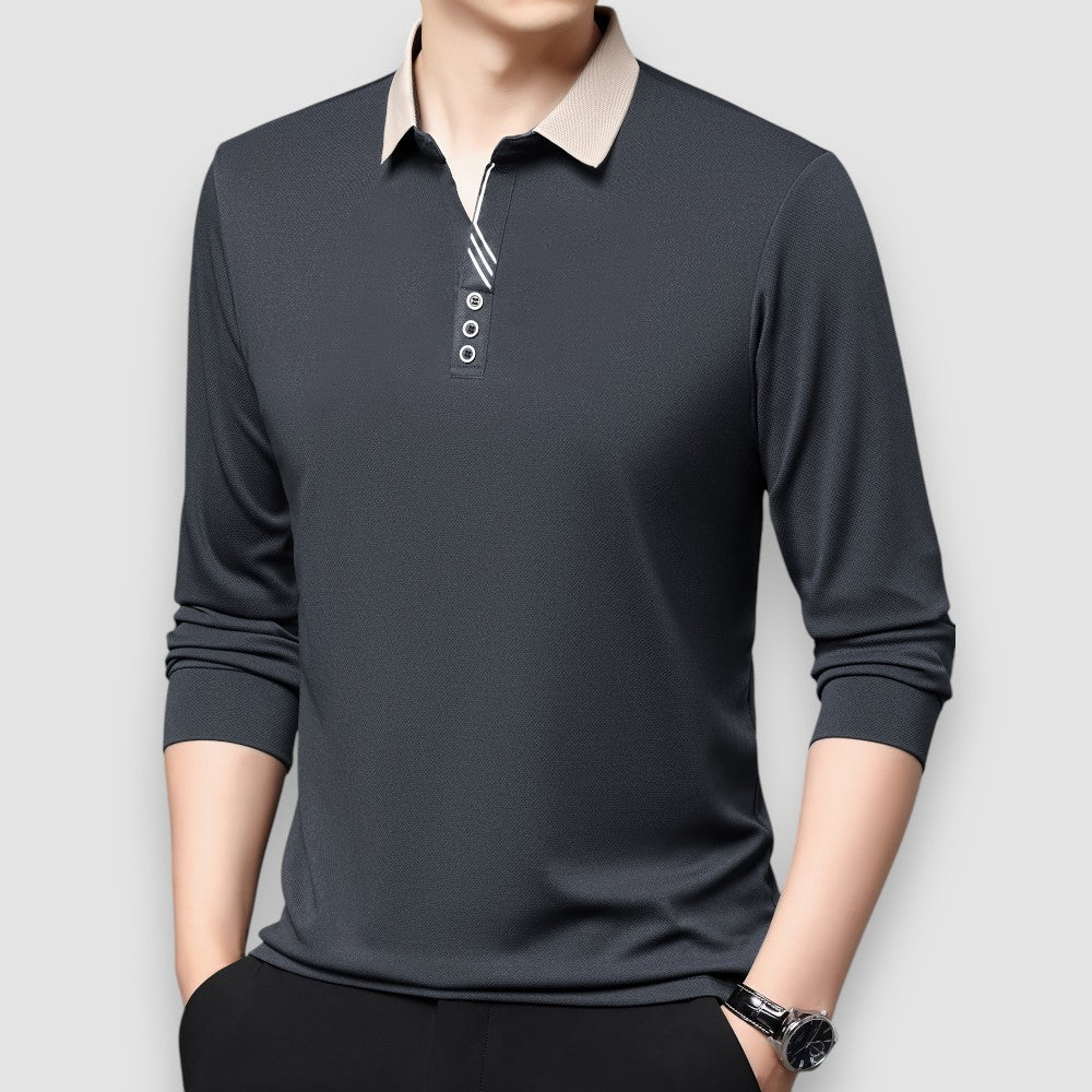 Enzo | Langärmeliges Business-Polohemd