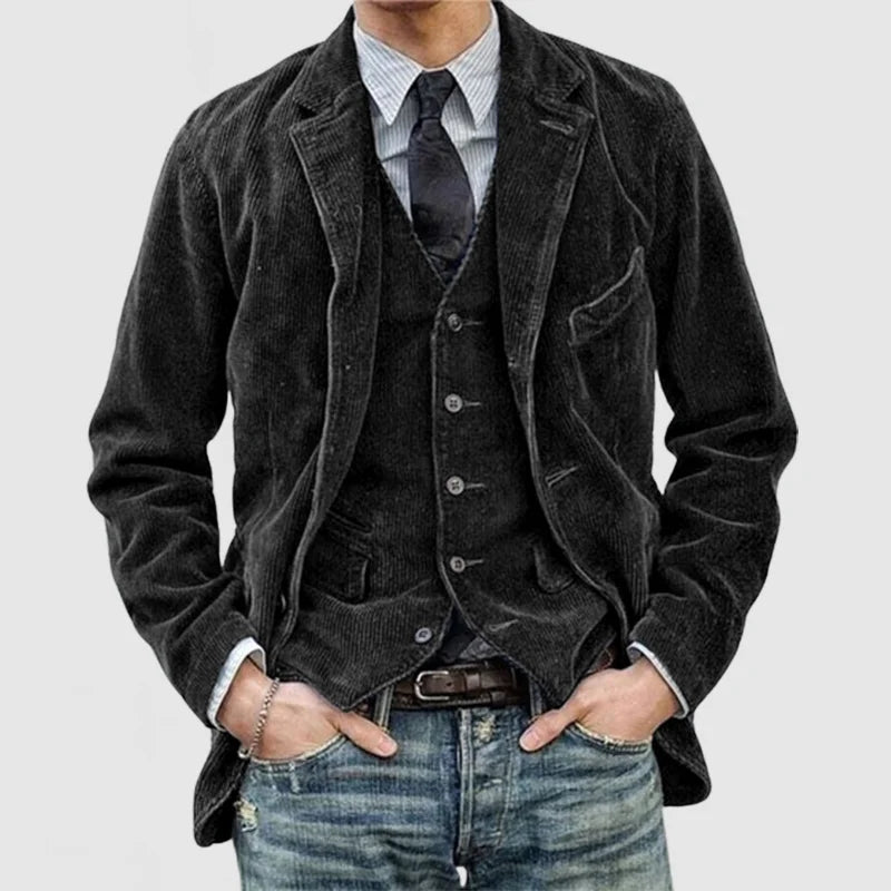 Tino® - Giacca casual da uomo in velluto a coste 