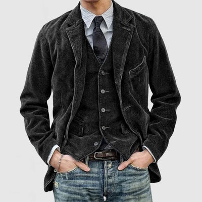 Tino® - Giacca casual da uomo in velluto a coste 