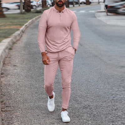 "Elite Zip Polo" - tuta in 2 pezzi a maniche lunghe con polo e pantaloni