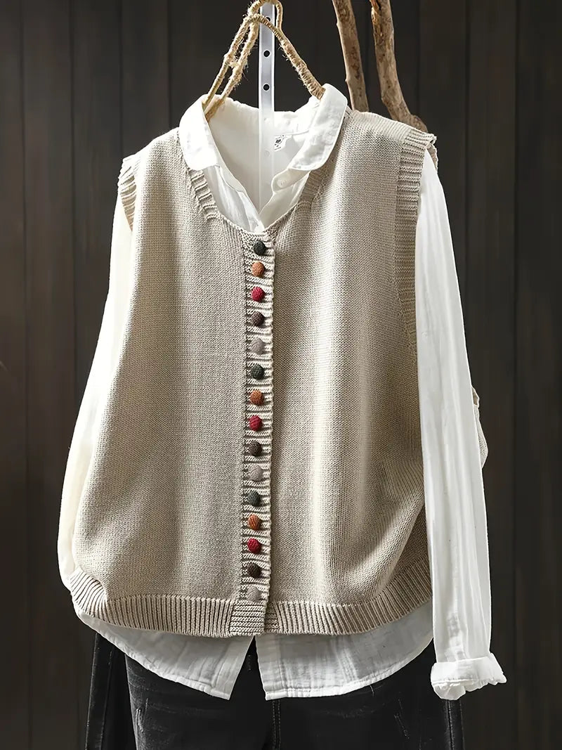 Nadia™ | Ärmellose Strickweste