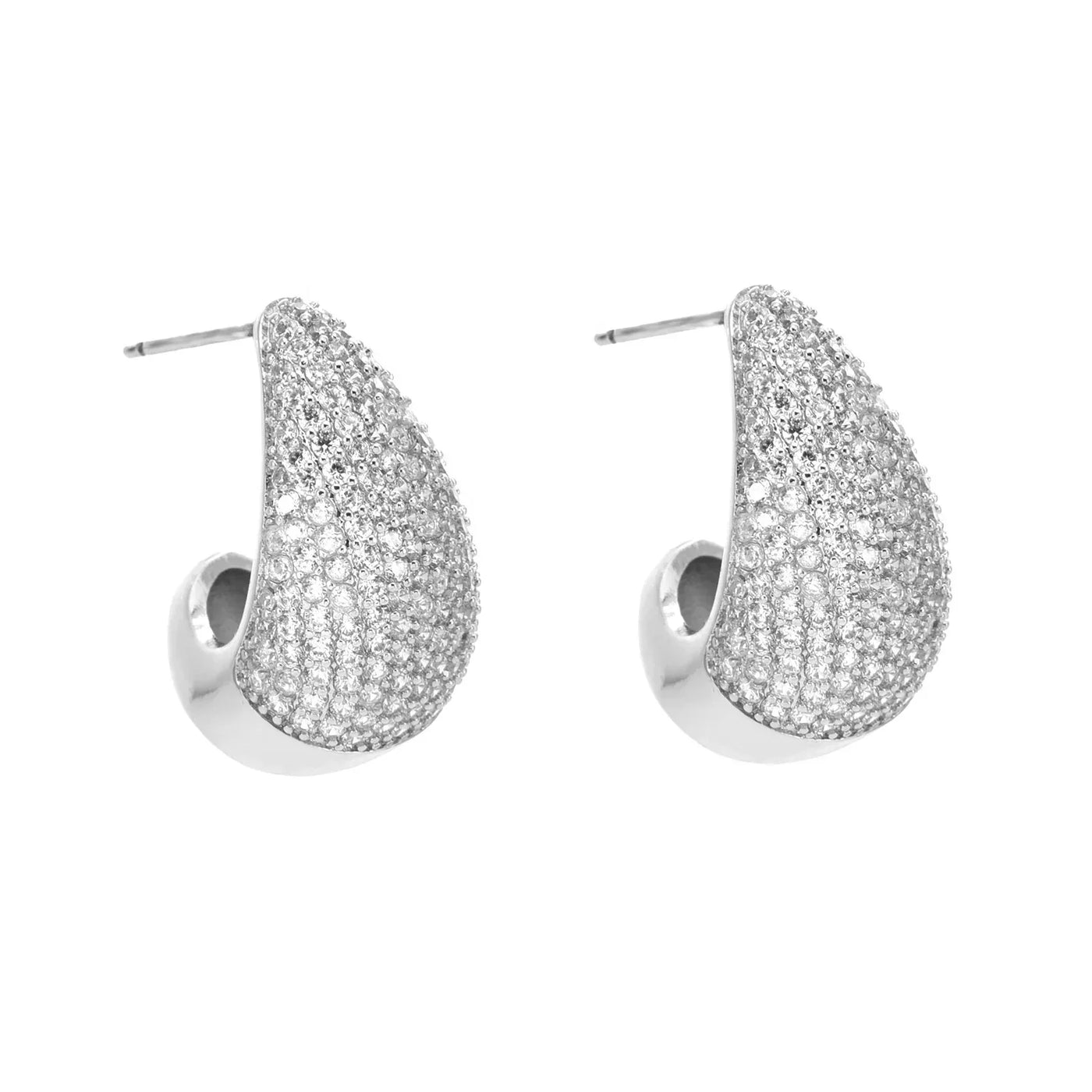 Orecchini goccia d'acqua - Argento scintillante