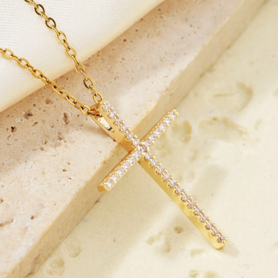 Collana Proverbi - oro / pietre bianche